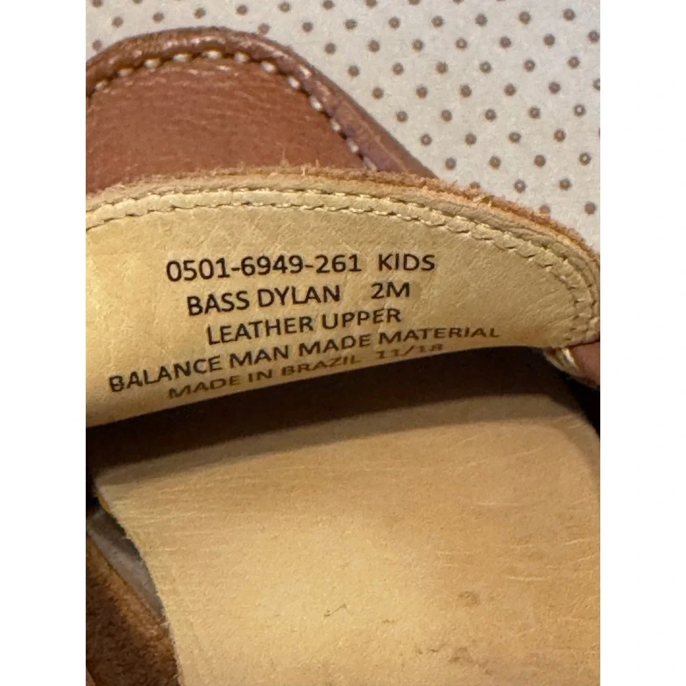 G.H. Bass Kids Leather Penny Loafers Brown Driver Shoes Size 13.5 Slip On